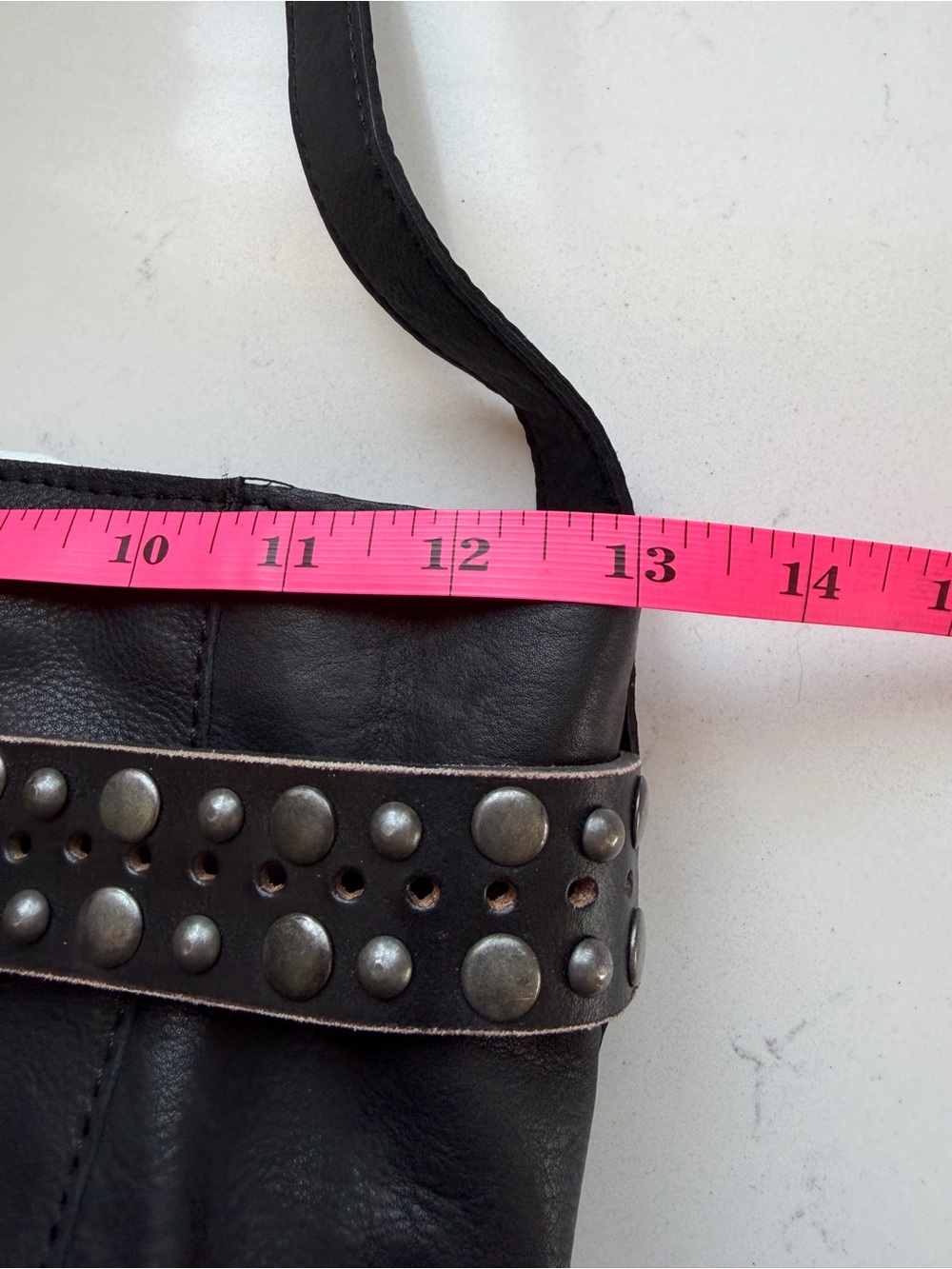 BRAND NEW- Free People Black Studded Leather Shoulder Bag - Picture 16 of 16